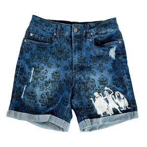 Disney The Haunted Mansion Hitchhiking Ghosts Denim Shorts Woman's Sz Small